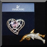 J13. Swarovski Crystal pins. 